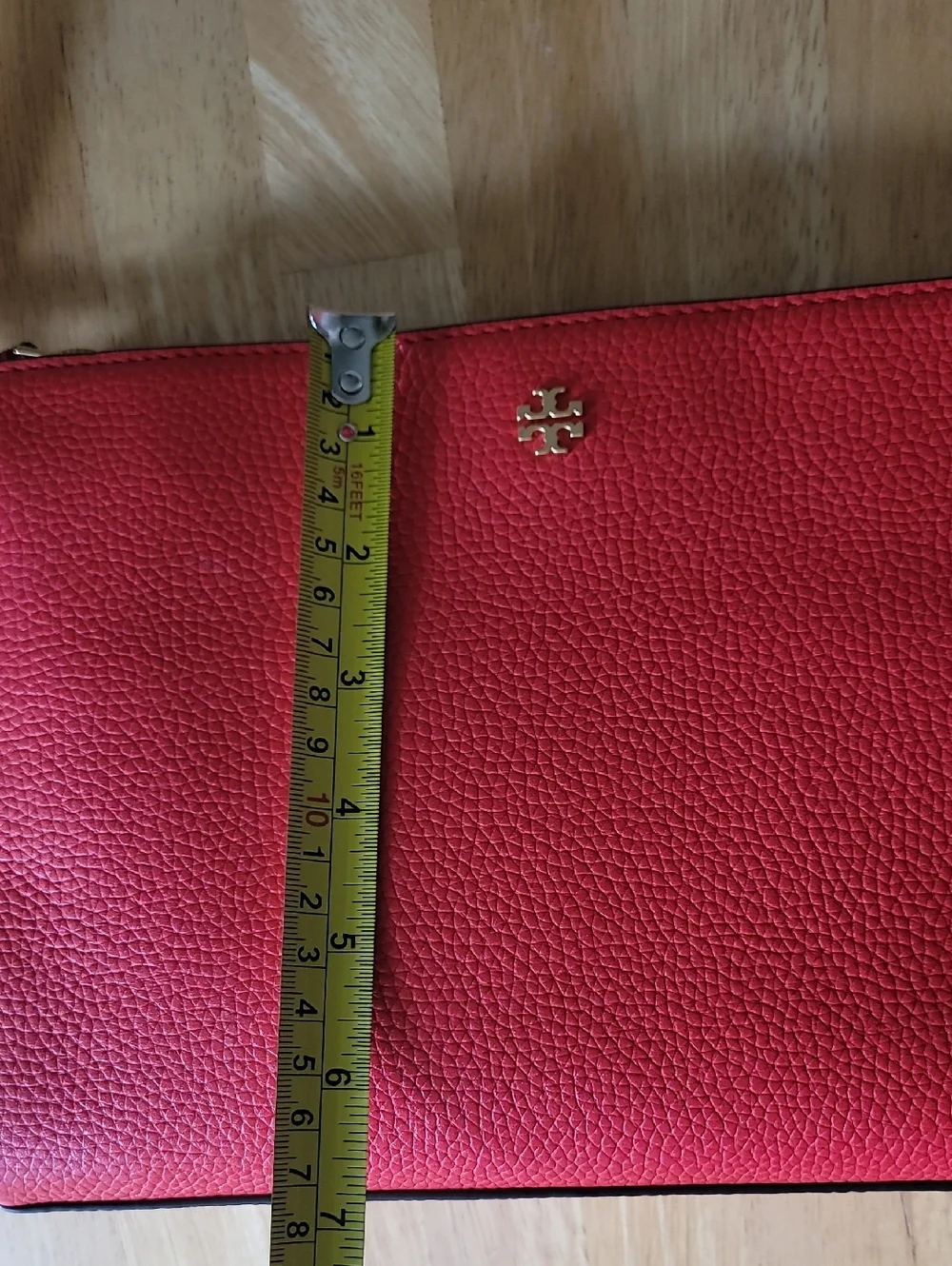 Tory Burch Blake Leather Crossbody Bag in Brilliant Red